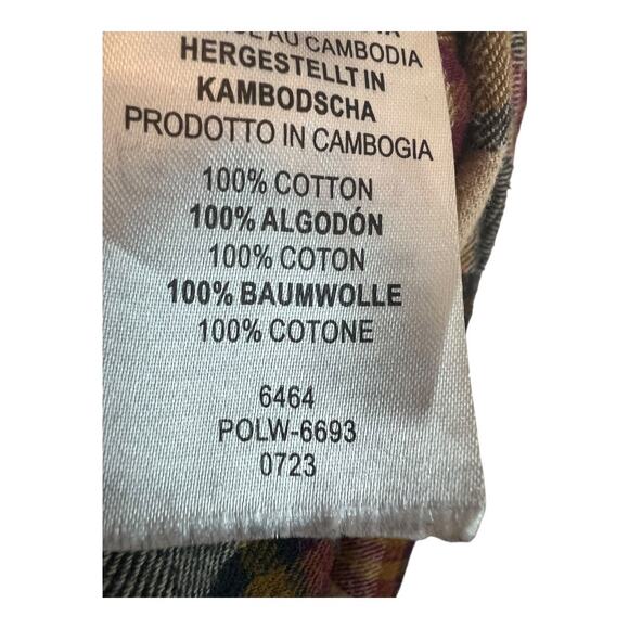 Mens Grunge Flannel Shirt Button Down Distressed Gorpcore Utility - Picture 3 of 4